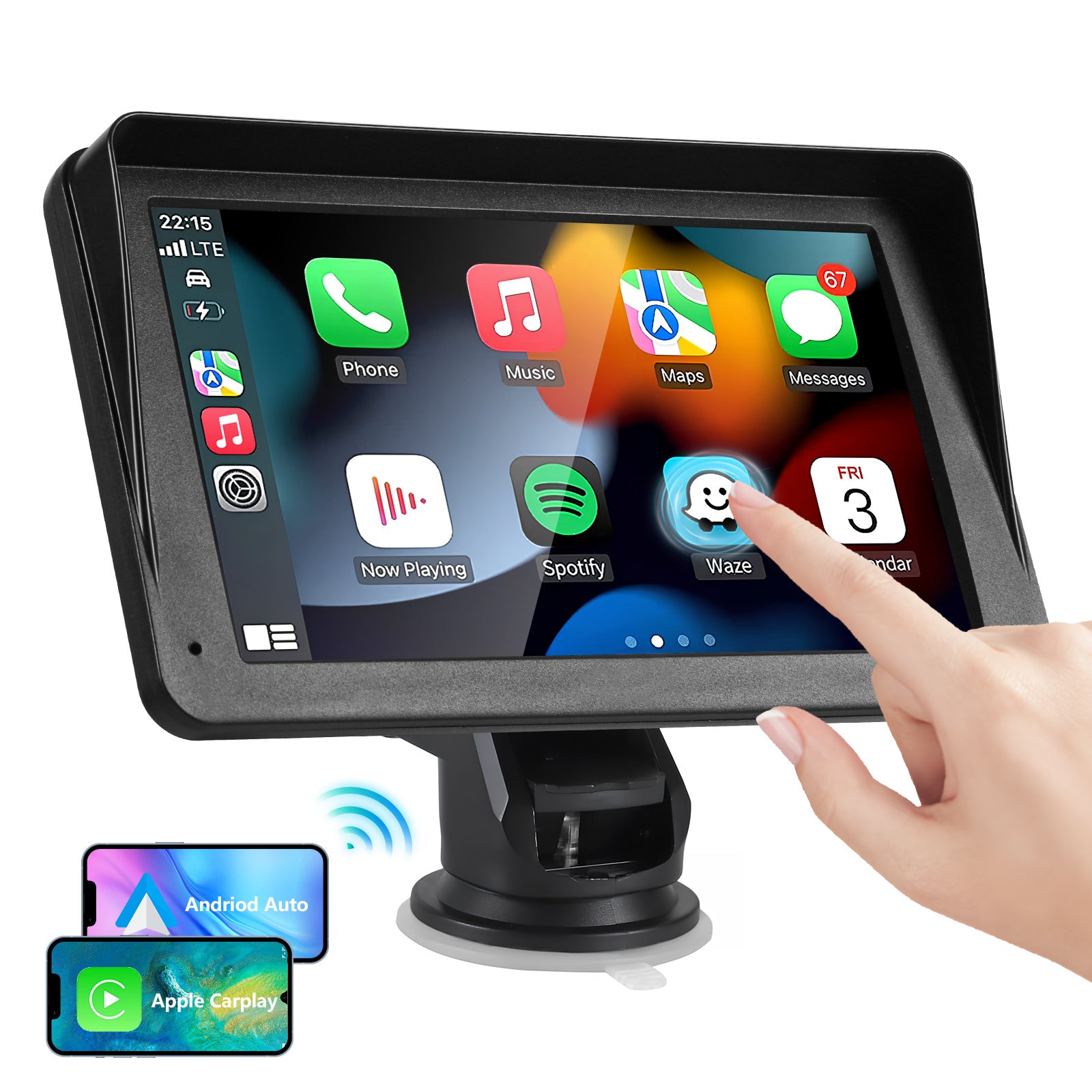 AutoZen™ – Autoradio portable sans fil CarPlay & Android Auto 7